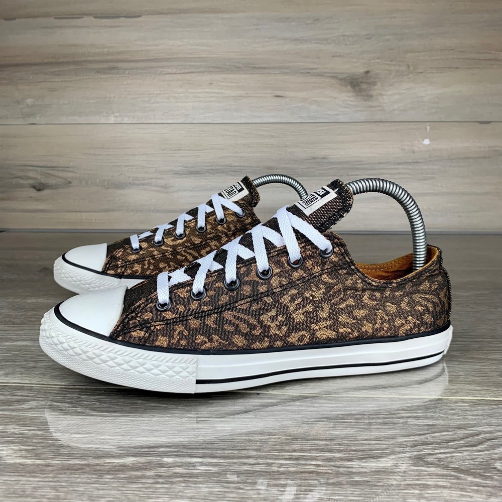 Copper Brown Metallic Converse Cheetah Chuck Taylor All-Star 5 girls/7 women’s